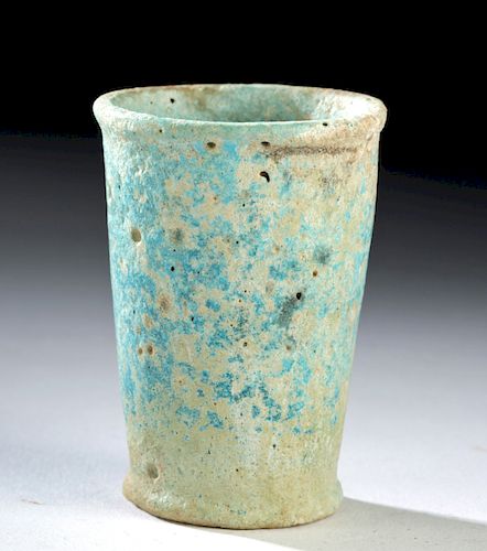 Small Egyptian Glazed Faience Cup