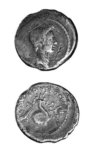 Roman Julius Caesar Silver Denarius - 3.8 g