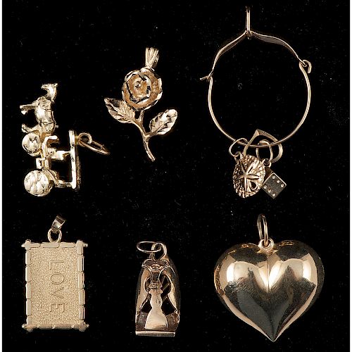 Gold Charms and Pendant PLUS