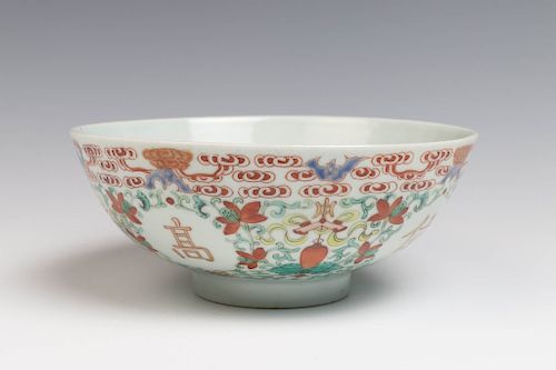 FAMILLE ROSE BOWL, JIAQING MARK AND PERIOD (1736-1820)