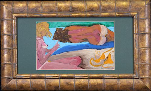 Snyder, Signed Painting of Nude Women