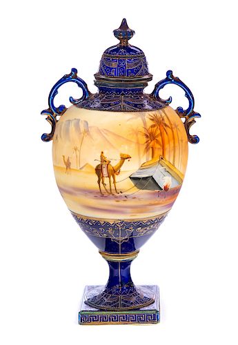 Noritake Arabian Scene Urn