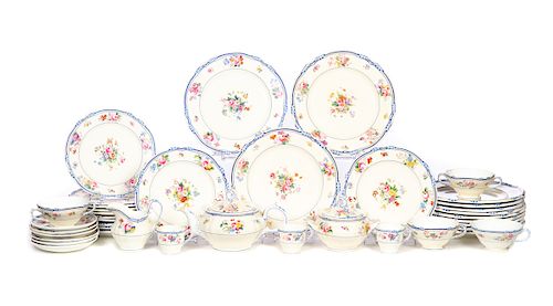 83 Pcs of Minton Queen Anne Porcelain Dinnerware