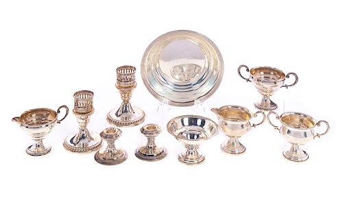 10 Pieces of Sterling Silver Holloware