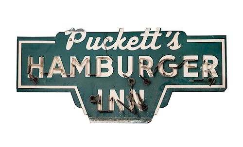 Circleville Ohio Puckett's Hamburger Inn Neon Sign