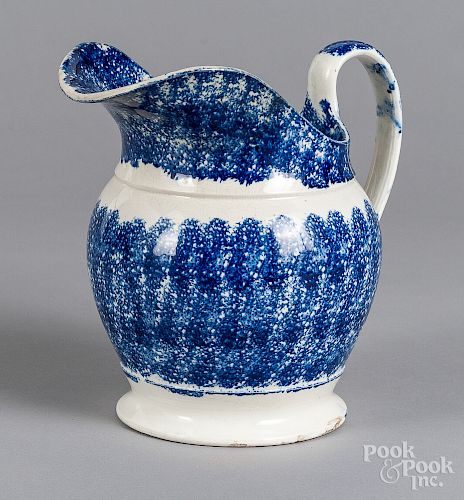 Blue spatter pitcher