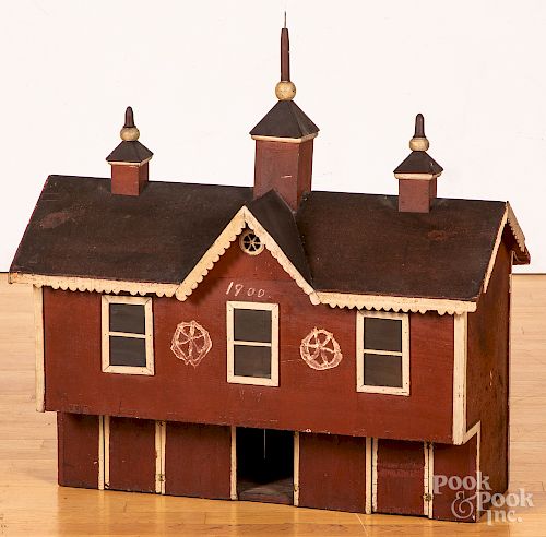 Painted model barn