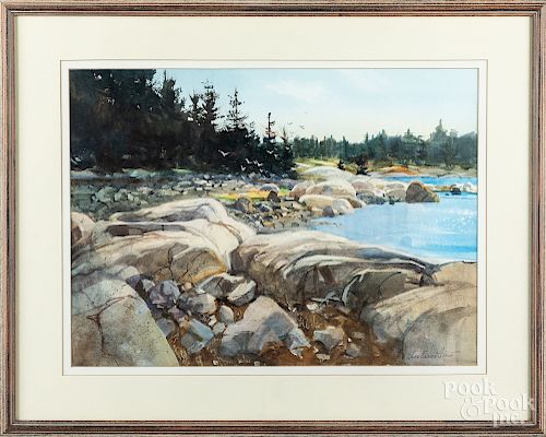 Lee Everett watercolor coastal scene