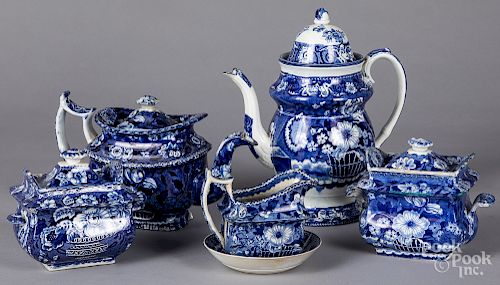 Blue Staffordshire china