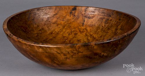 Bird's-eye maple turned bowl