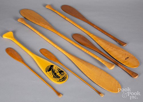 Eight salesman sample or miniature paddles