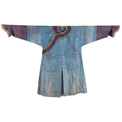 A late 19th century Chinese silk robe.