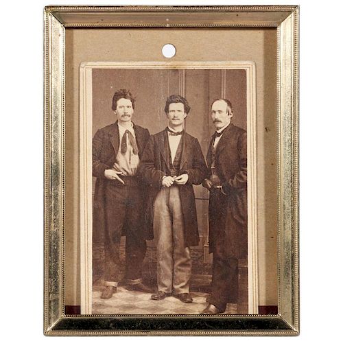 A signed photograph of a young Mark Twain in Virginia City, 1864.