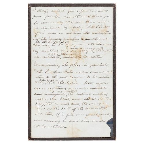 Abraham Lincoln letter dated 1863.