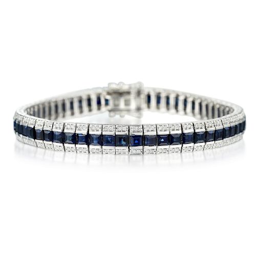 Orianne Sapphire and Diamond Bracelet