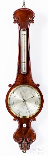 English mahogany barometer