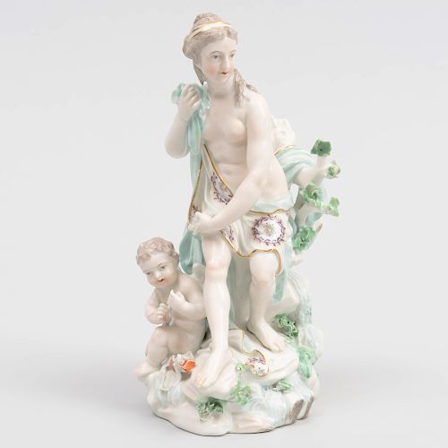 Derby Porcelain Figure of Venus and Cupid