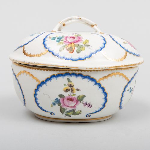 Chelsea Derby Porcelain Oval Dessert Bowl and Cover
