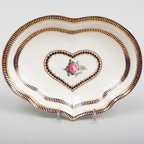 Derby Porcelain Heart Shaped Dish