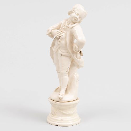 French Creamware Figure of a Dandy