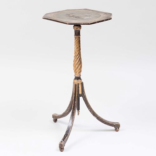 Regency Painted and Parcel-Gilt Table