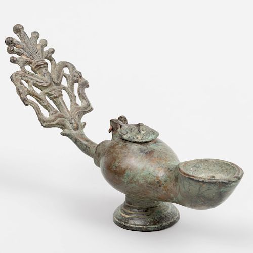 Roman Style Metal Oil Lamp