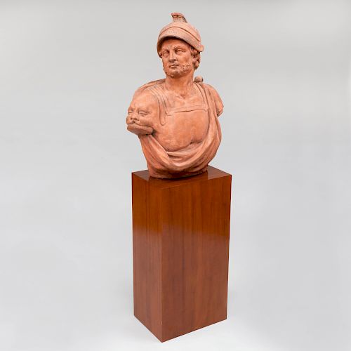 French Terracotta Bust of Mars