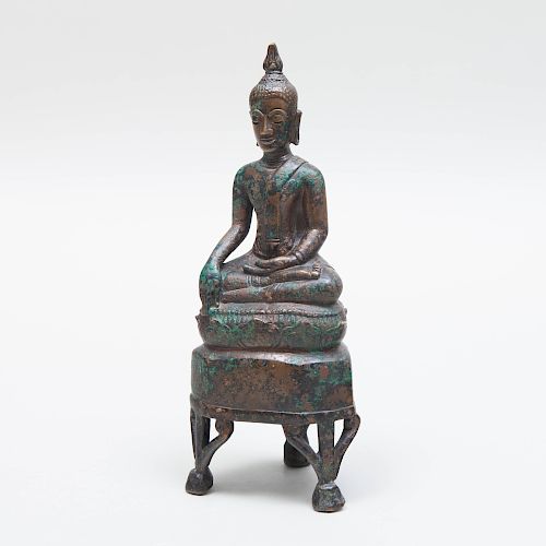 Thai Bronze Seated Buddha
