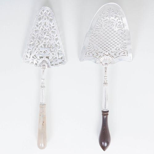 Two Georgian Silver Pastry Trowels