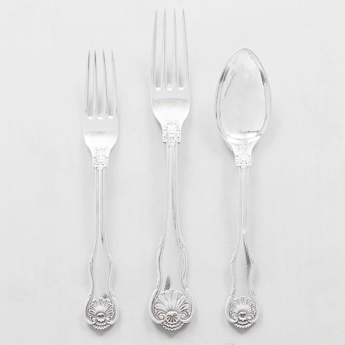 J. Wagner & Son Silver Part Flatware in the 'Shell' Pattern