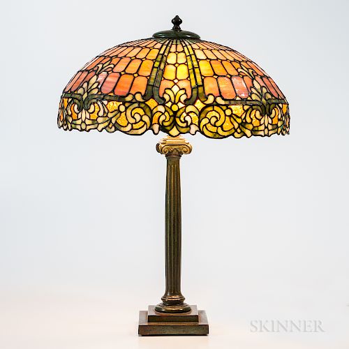 Mosaic Glass Table Lamp Attributed to Kimberly & Duffner