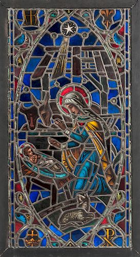 Burnham Studios Nativity Stained Glass Window