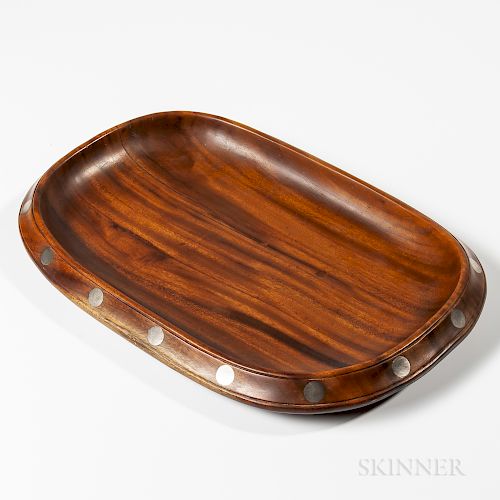 William Spratling Brazilian Rosewood and Sterling Silver Tray