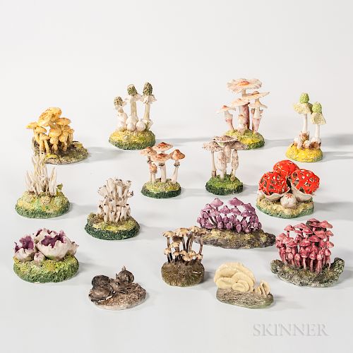 Fifteen Maria Maravigna Ceramic Mushrooms