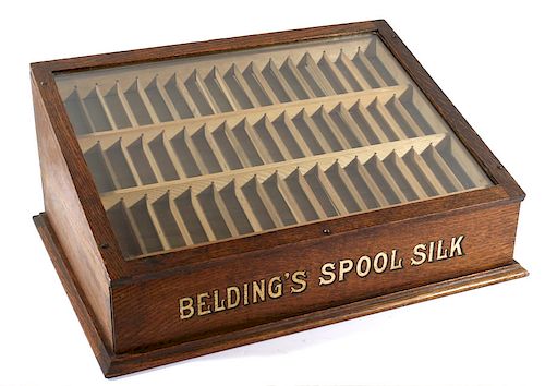 Belding's Spool Silk Display Cabinet c. 1890