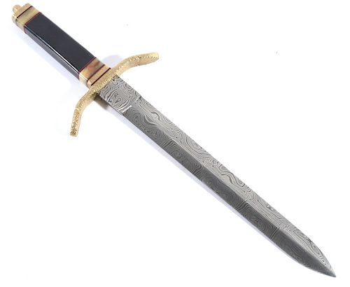 Custom Gerome Weinand Oryx Horn Damascus Dagger