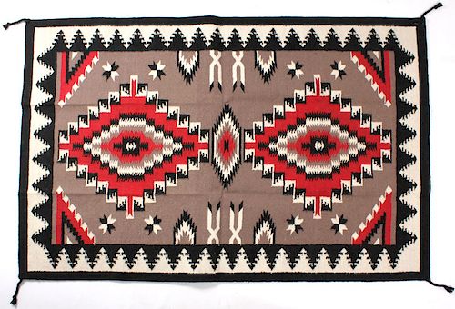 Navajo Ganado Pattern Style Large Wool Rug
