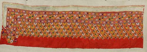 INDIAN EMBROIDERED PANEL, 20th C.