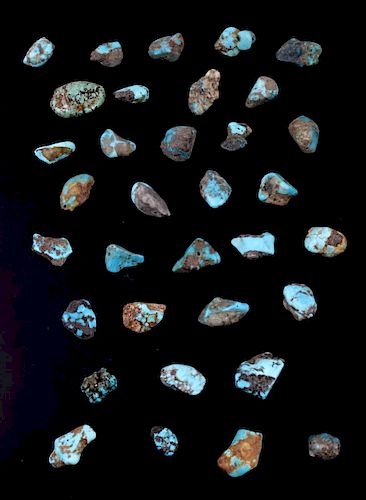 Collection of 733.5 Carats of Uncut Turquoise