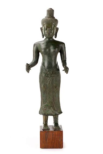 Cambodian Khmer Bronze, Figure of Uma