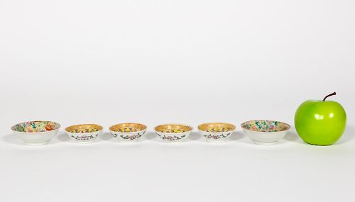 Six Chinese Small Porcelain Spice Dishes
