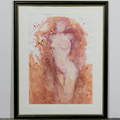 Large Female Nude In Pinks, Gail Foster