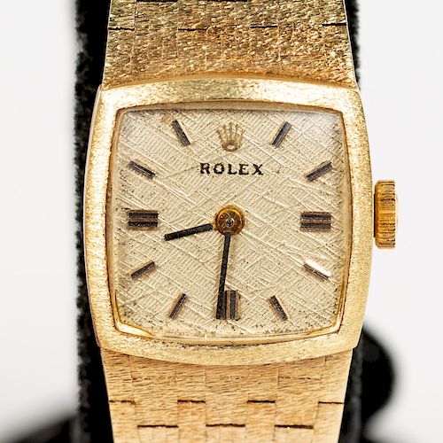 Ladies 14k Yellow Gold Rolex Wrist Watch