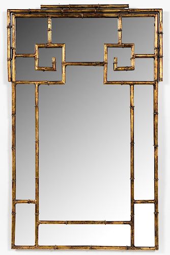 LaBarge Greek Key Motif Wall Hanging Mirror