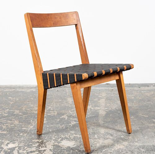 Early Jens Risom for Knoll 1948 Webbed Side Chair