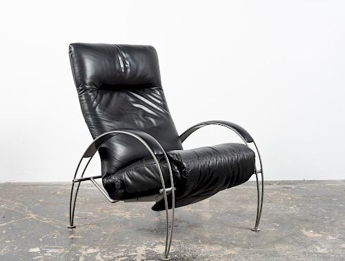 Lafer Mid-Century Modern Leather Reclining Chair