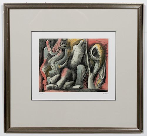 Henry Moore Lithograph "Four Ideas for Sculpture"