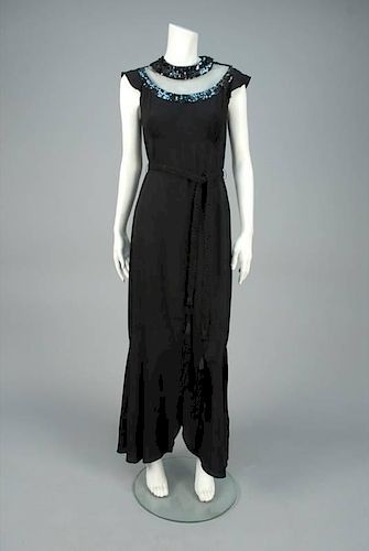 JEAN PATOU ADAPTATION EVENING DRESS, 1930s.