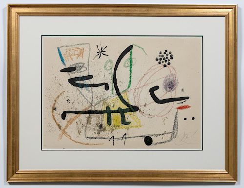 Joan Miro Pencil Signed Litho, "Maravillas..."