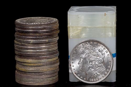 Morgan Silver $1, 1885, 1883, 1889, 20 Total